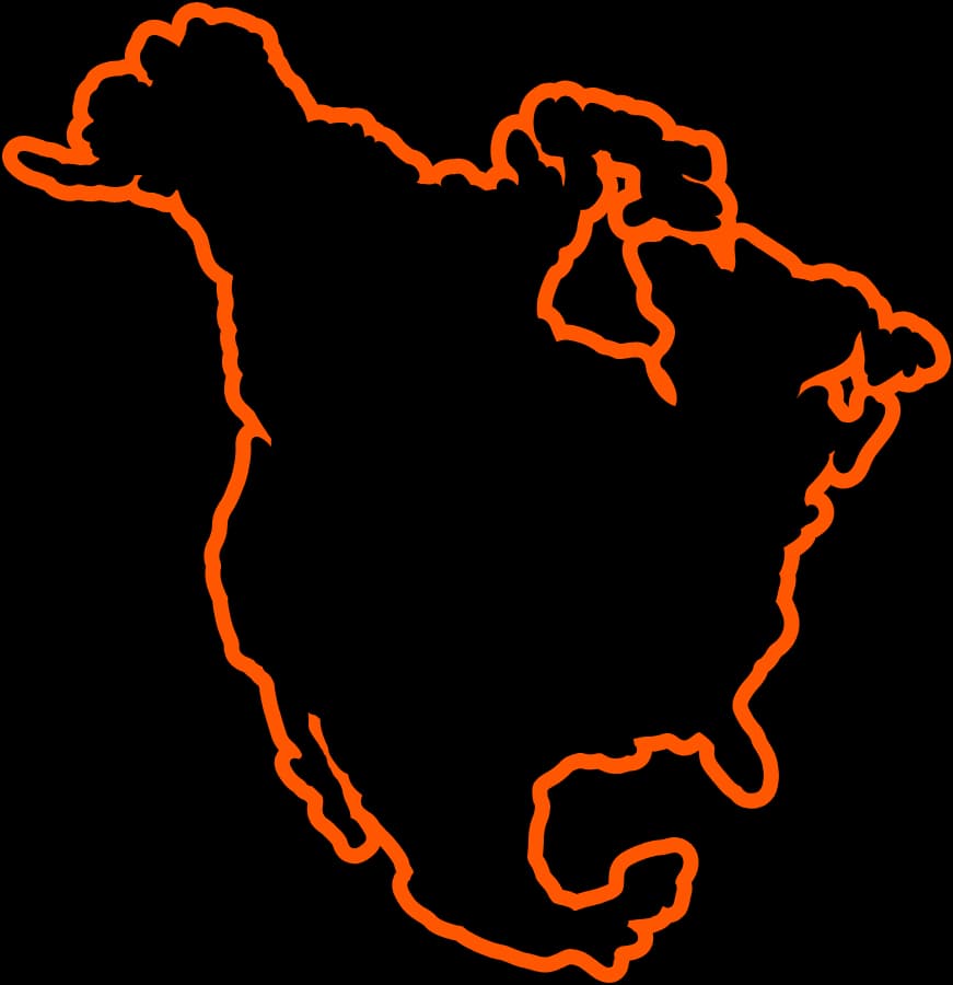 Obrys na mape: Severná Amerika